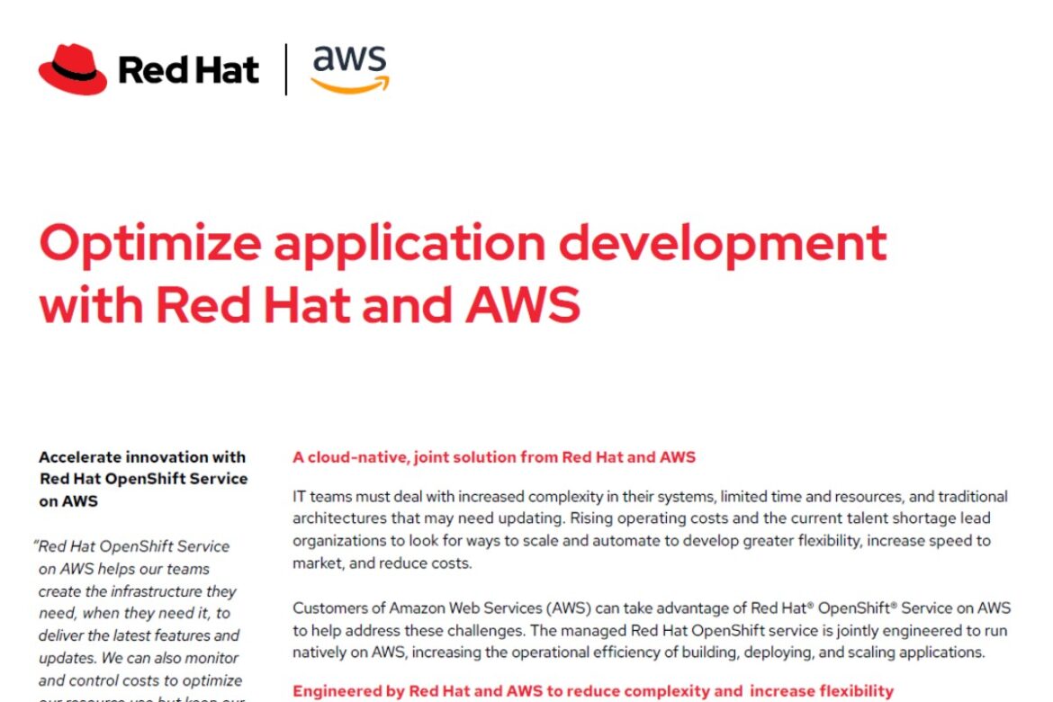 Optimize Application Development with Red Hat and AWS