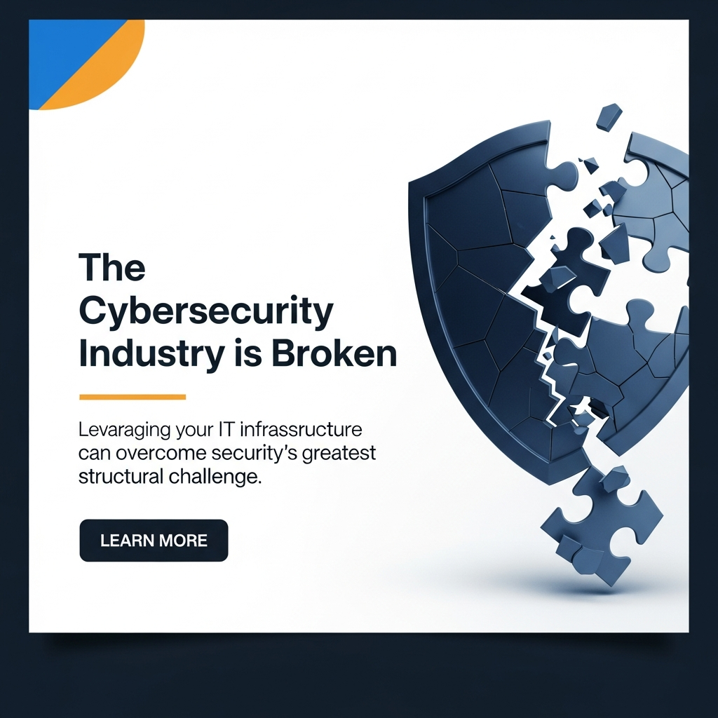 The Cybersecurity Industry is Broken How leveraging your IT infrastructure can overcome security’s greatest structural challenge