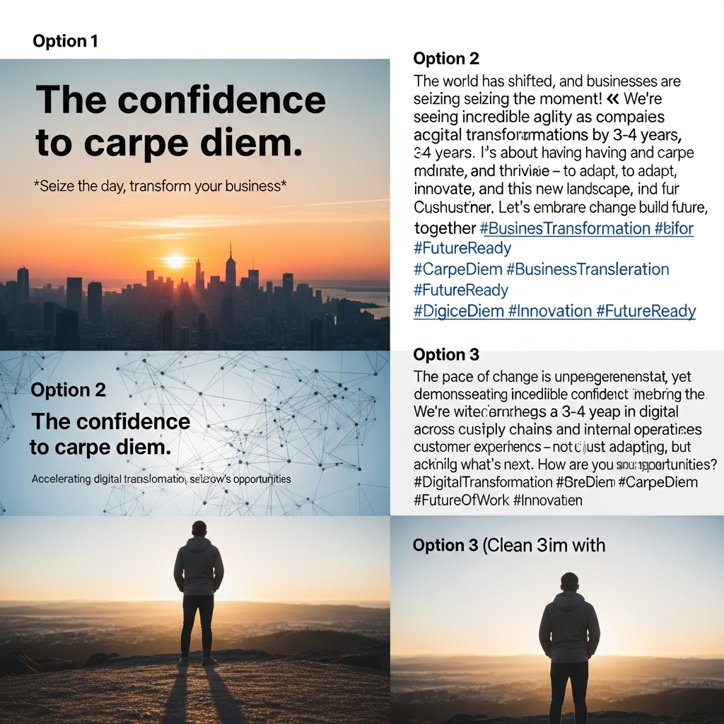 The confidence 
 to carpe diem